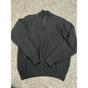 Footjoy FJ Men's XL Black 1/4 Zip Wool Pullover (2076)